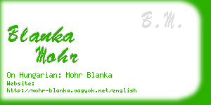 blanka mohr business card